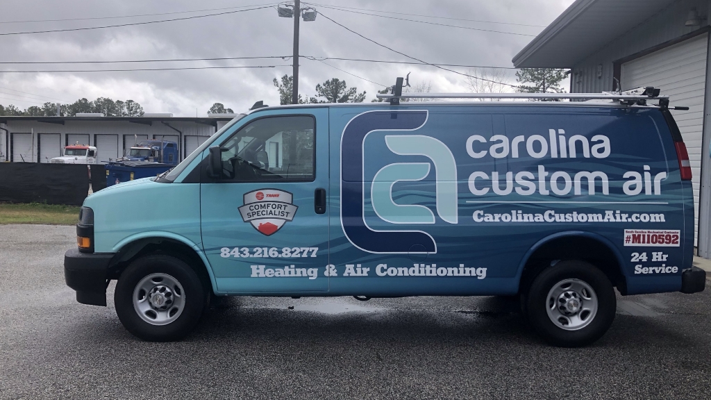Heating and A/C Fleet Vehicle Wraps in Summerville