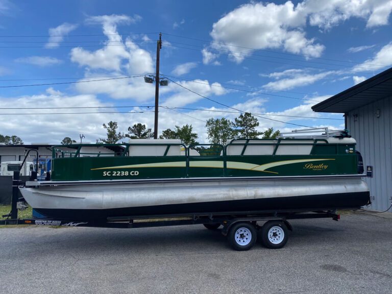 Custom marine wrap installation improving boat aesthetics and surface durability