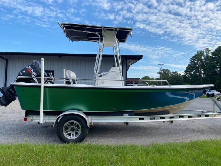 Durable vinyl boat wrap applied to improve appearance and protect marine finish