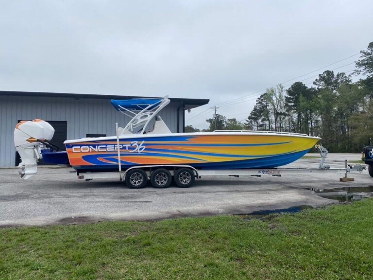 Boat wrap enhancement delivering bold style and added surface protection
