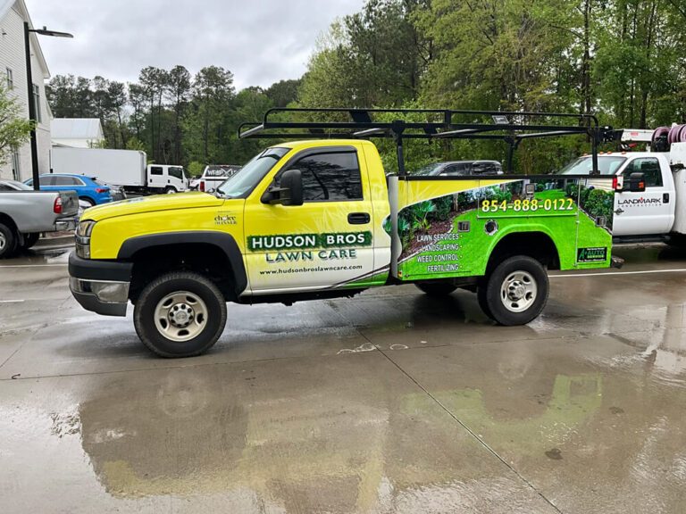 Commercial signage wrap providing strong promotional visibility for business