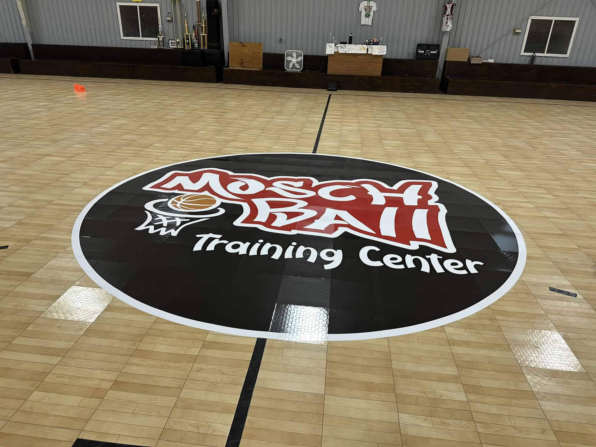 Custom floor graphic for Moody Beach Training Center in Charleston.