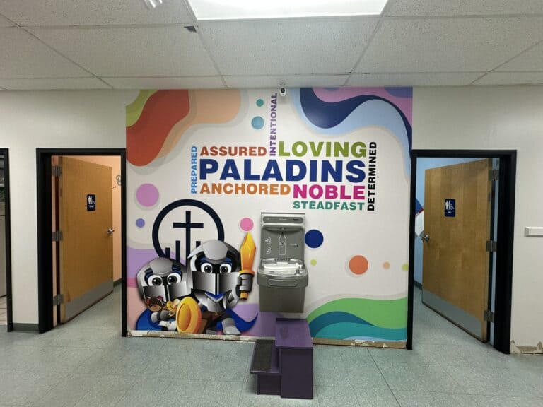 Custom Paladin-themed vehicle wrap with vibrant colors at Wrapstar Charleston.